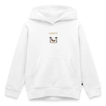 Running – Dog in Hammock - Kids Premium Organic Hoodie - white - Front - AI Model Kid Female (0cm)
