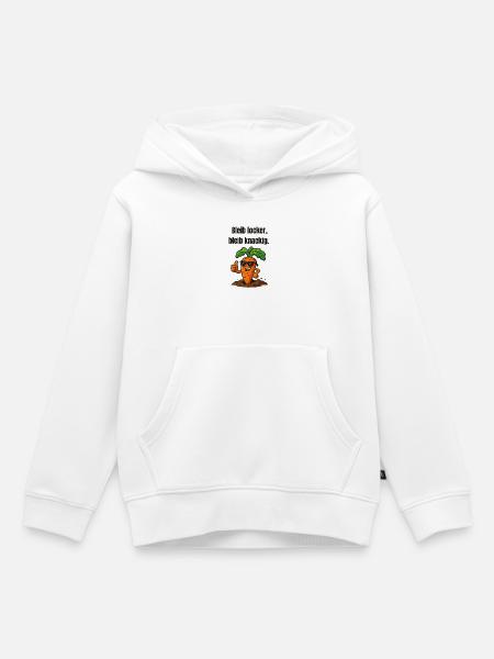 Karotte mit Stil: Locker Knackig - Kinder Premium Organic Hoodie - Weiß