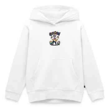 Lapin de Pâques dans un style coloré - Sweat Premium à capuche enfant bio - blanc - Devant - AI Model Kid Female (0cm)