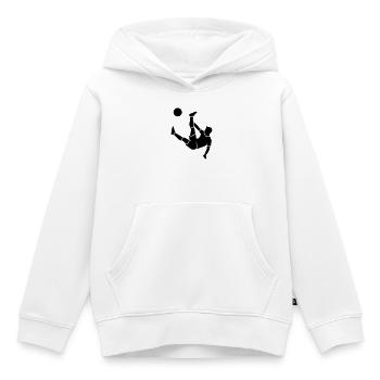 Fallrückzieher Fußball Torjäger Vektor - Kinder Premium Organic Hoodie - Weiß - Vorne - AI Model Kid Female (0cm)