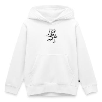 Tendance Six Seven - Sweat Premium à capuche enfant bio - blanc - Devant - AI Model Kid Female (0cm)