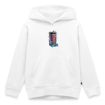 Neon Kebab Skewer Machine - Kids Premium Organic Hoodie - white - Front - AI Model Kid Female (0cm)