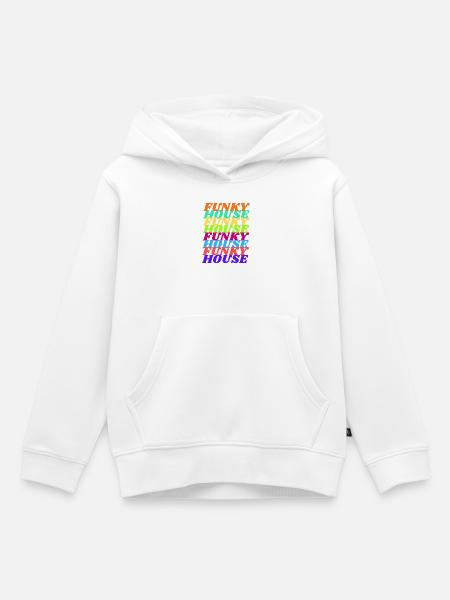 Funky House Vibes - Kinder Premium Organic Hoodie - Weiß