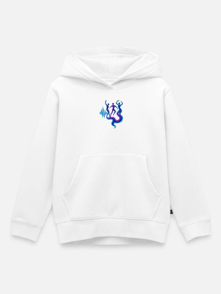 Schallwellen-Energieflusstanz-Design - Kinder Premium Organic Hoodie - Weiß
