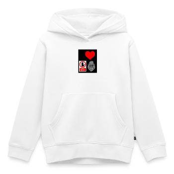 Accès privé de Heart Hand Gorilla - Sweat Premium à capuche enfant bio - blanc - Devant - AI Model Kid Female (0cm)