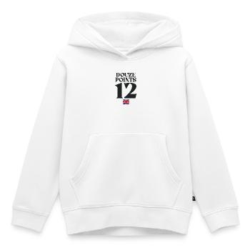 Douze Points Eurovision - Sweat Premium à capuche enfant bio - blanc - Devant - AI Model Kid Female (0cm)