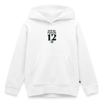 Douze points Suède Eurovision - Sweat Premium à capuche enfant bio - blanc - Devant - AI Model Kid Female (0cm)