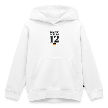 Douze points 12 Allemagne Eurovision - Sweat Premium à capuche enfant bio - blanc - Devant - AI Model Kid Female (0cm)