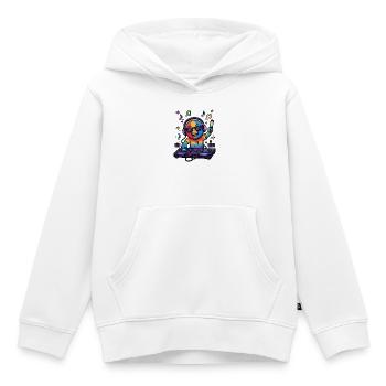Émoticon Rainbow DJ - Sweat Premium à capuche enfant bio - blanc - Devant - AI Model Kid Female (0cm)