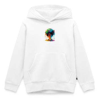 Globus - Erde - Weltkugel - Kinder Premium Organic Hoodie - Weiß - Vorne - AI Model Kid Female (0cm)