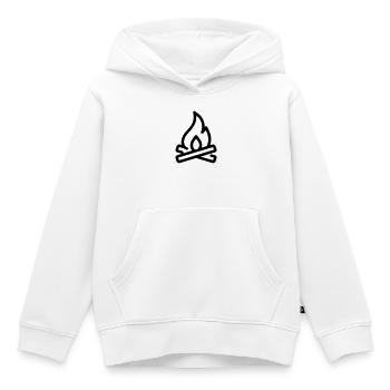 feu de camp - Sweat Premium à capuche enfant bio - blanc - Devant - AI Model Kid Female (0cm)