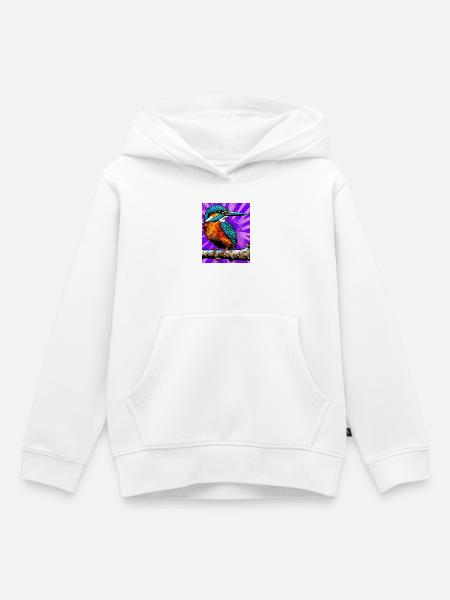 Eisvogel - Kinder Premium Organic Hoodie - Weiß
