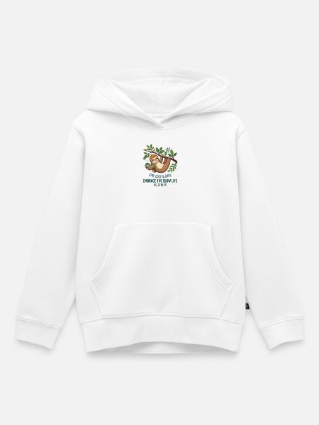 Niedliches magisches Puzzlestück zwinkernd Maskottchenherz - Kinder Premium Organic Hoodie - Weiß
