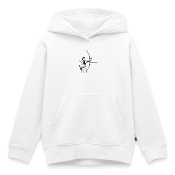 Bogenschießen - Kinder Premium Organic Hoodie - Weiß - Vorne - AI Model Kid Female (0cm)