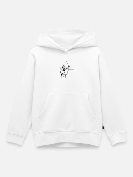 Bogenschießen - Kinder Premium Organic Hoodie - Weiß