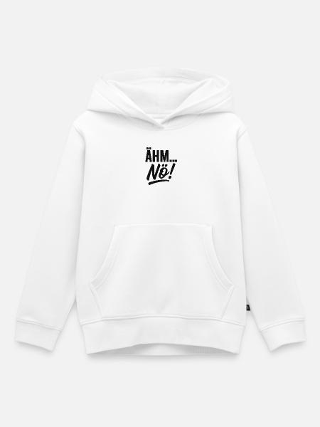 Ähm Nö Lustiger Spruch - Kinder Premium Organic Hoodie - Weiß