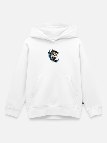 Karpfen Angeln - Kinder Premium Organic Hoodie - Weiß