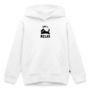 Visage noir avec étincelles dorées - Sweat Premium à capuche enfant bio - blanc - Devant - AI Model Kid Female (0cm)