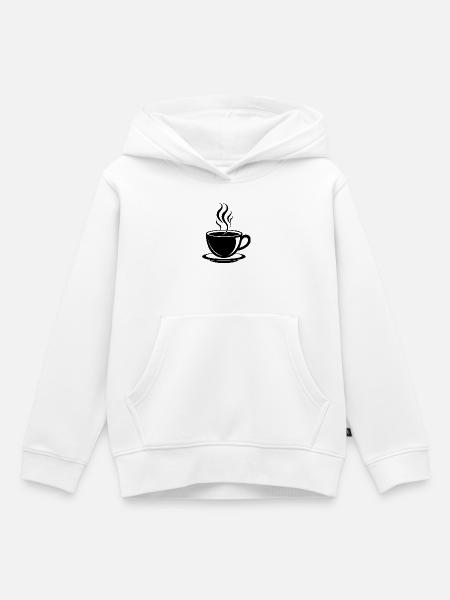 Kaffeetasse - Kinder Premium Organic Hoodie - Weiß