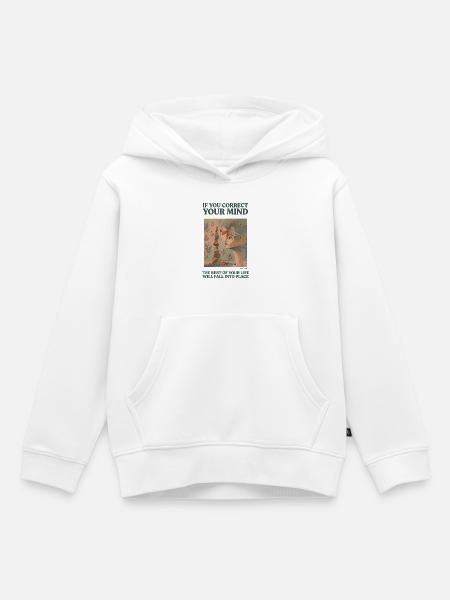 Geistesgleichgewicht und Seelenfrieden - Kinder Premium Organic Hoodie - Weiß