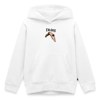 diving, diving, swimming - Kids Premium Organic Hoodie - white - Front - AI Model Kid Female (0cm)