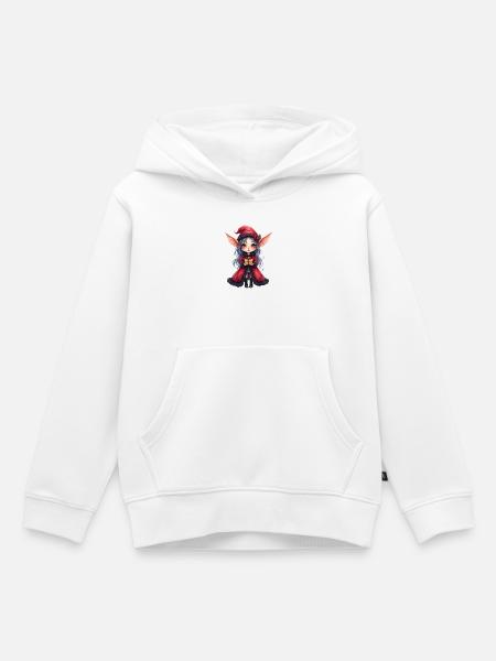 Rote Mantel-Weihnachtsfee - Kinder Premium Organic Hoodie - Weiß