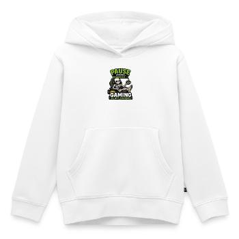 Gaming Is My Cardio – Pause Loading - Kids Premium Organic Hoodie - white - Front - AI Model Kid Female (0cm)