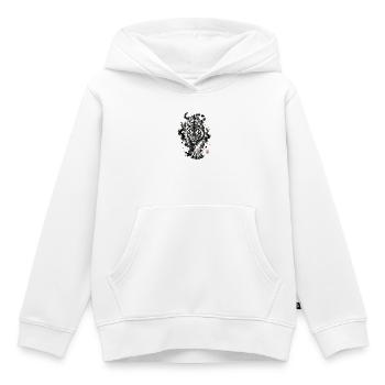 Tatouage de tigre à l’encre japonaise - Sweat Premium à capuche enfant bio - blanc - Devant - AI Model Kid Female (0cm)