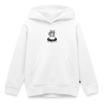 The female gaze black&white - Kids Premium Organic Hoodie - white - Front - AI Model Kid Female (0cm)