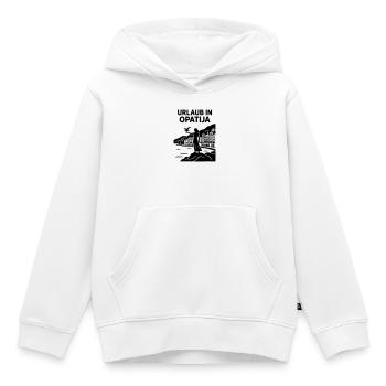 Vacances d’Opatija Croatie - Sweat Premium à capuche enfant bio - blanc - Devant - AI Model Kid Female (0cm)
