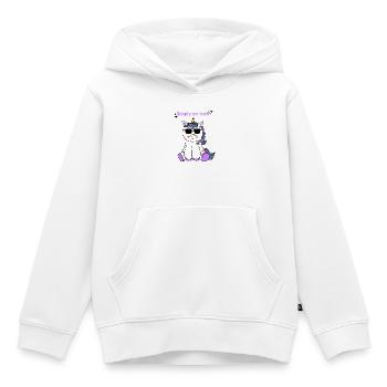 Licorne - Sweat Premium à capuche enfant bio - blanc - Devant - AI Model Kid Female (0cm)