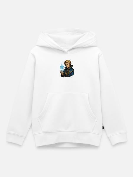 Eis Zauberer mit Frostzauber - Kinder Premium Organic Hoodie - Weiß