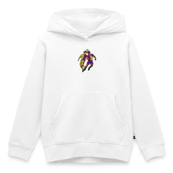 Joueur de Football Header Duel Comic - Sweat Premium à capuche enfant bio - blanc - Devant - AI Model Kid Female (0cm)