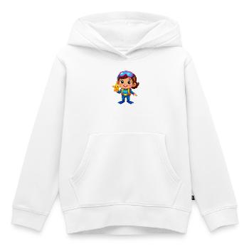 Garçon de Kawaii en combinaison de plongée avec étoile de mer – Mignon - Sweat Premium à capuche enfant bio - blanc - Devant - AI Model Kid Female (0cm)