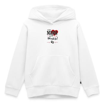 Meine Mama ist die beste Baby Säugling Füße - Kinder Premium Organic Hoodie - Weiß - Vorne - AI Model Kid Female (0cm)