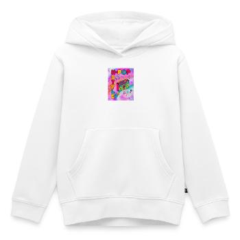 K‑Pop Style - Sweat Premium à capuche enfant bio - blanc - Devant - AI Model Kid Female (0cm)