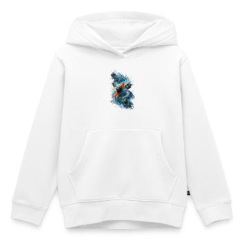 Kayak rapide sur eau bleue - Sweat Premium à capuche enfant bio - blanc - Devant - AI Model Kid Female (0cm)