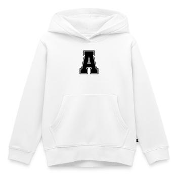A_Buchstabe - Kinder Premium Organic Hoodie - Weiß - Vorne - AI Model Kid Female (0cm)