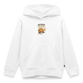 Bäcker in Rente – Brot und Weizen Ruhestand Spruch - Kinder Premium Organic Hoodie - Weiß - Vorne - AI Model Kid Female (0cm)