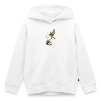 Farbenfrohe Schwalben-Entdecker - Kinder Premium Organic Hoodie - Weiß - Vorne - AI Model Kid Female (0cm)