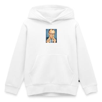 #mehrzweckeier - Kinder Premium Organic Hoodie - Weiß - Vorne - AI Model Kid Female (0cm)