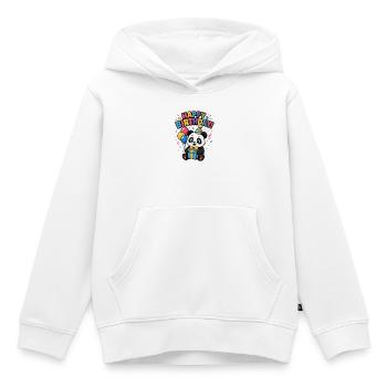 Happy Birthday panda - Kinder Premium Organic Hoodie - Weiß - Vorne - AI Model Kid Female (0cm)