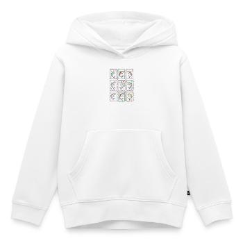 Shark Tropical Ocean Stamps TShirt Cute Shark - Kids Premium Organic Hoodie - white - Front - AI Model Kid Female (0cm)