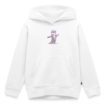 Otter Baseball Silhouette - Kinder Premium Organic Hoodie - Weiß - Vorne - AI Model Kid Female (0cm)