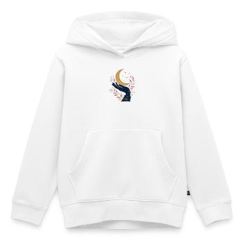 Mystische Hand mit Mond – Celestial Gothic Design - Kinder Premium Organic Hoodie - Weiß - Vorne - AI Model Kid Female (0cm)