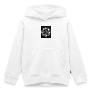 Diamond Geometric Mandala - Kids Premium Organic Hoodie - white - Front - AI Model Kid Female (0cm)