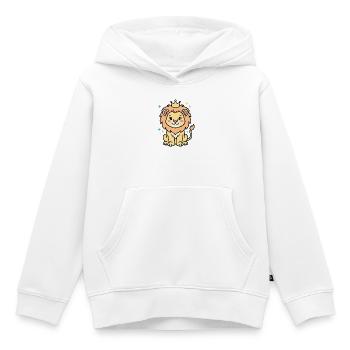 Pastel chic crowned lion cub - Kids Premium Organic Hoodie - white - Front - AI Model Kid Female (0cm)