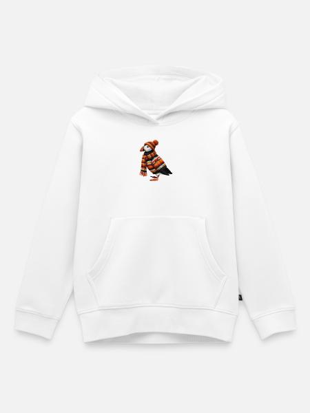 Papageitaucher Strickpullover Winter Weihnachten - Kinder Premium Organic Hoodie - Weiß