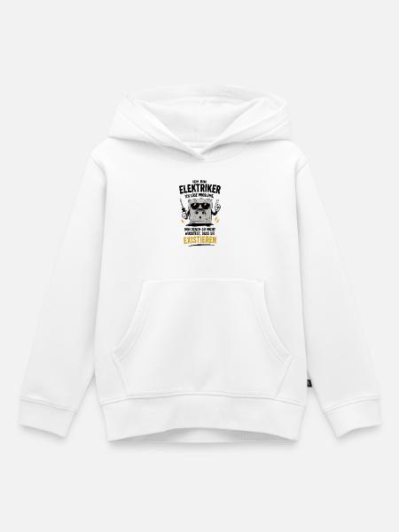 Elektriker Humor mit Power - Kinder Premium Organic Hoodie - Weiß