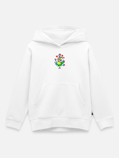 Olga die Liebesflatterin - Kinder Premium Organic Hoodie - Weiß